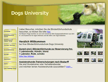 Tablet Screenshot of dogs-university.de